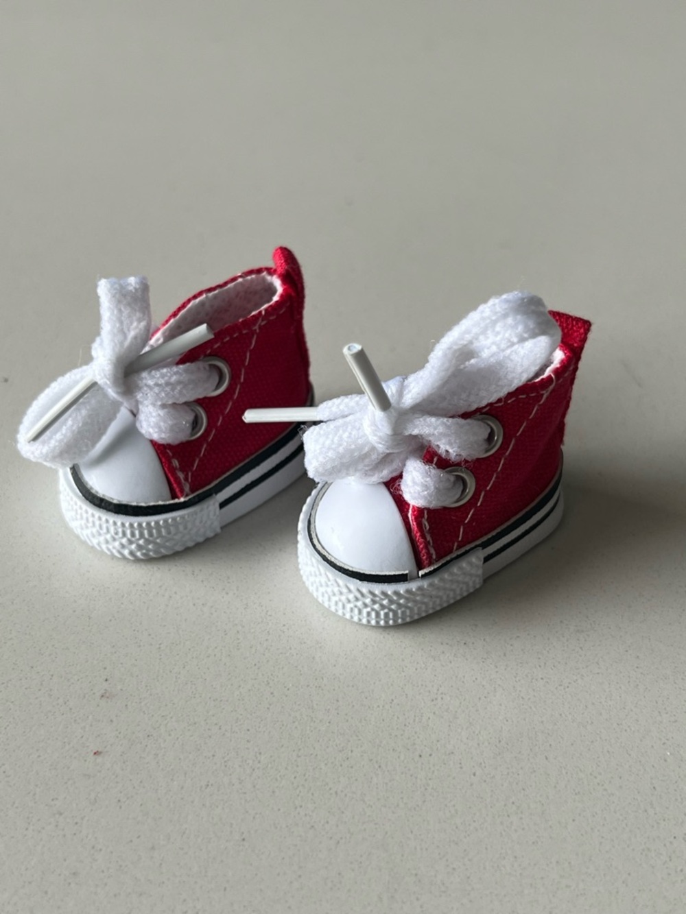 Labubu Red High-Top Canvas Sneakers with White Laces